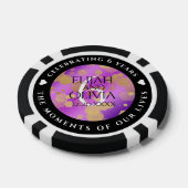 Elegant 6e Amethyst Wedding Jubileum Poker Chips (Enkel)