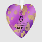 Élégant 6ème anniversaire de Mariage d'Améthyste (devant)