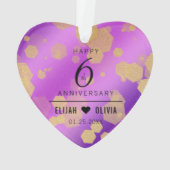 Élégant 6ème anniversaire de Mariage d'Améthyste (dos)