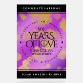 Élégant 6ème anniversaire de Mariage d'Améthyste (Recto)