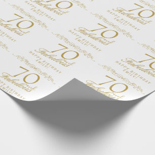 Elegant 70 en Fabulous Ornament 70th Birthday Cadeaupapier