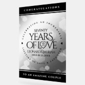 Élégant 70e anniversaire de Mariage Platinum (Angle)