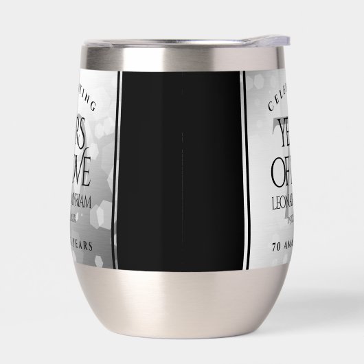 Élégant 70e anniversaire de Mariage Platinum (Gauche)