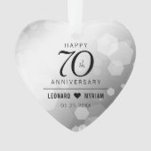 Élégant 70e anniversaire de Mariage Platinum (devant)