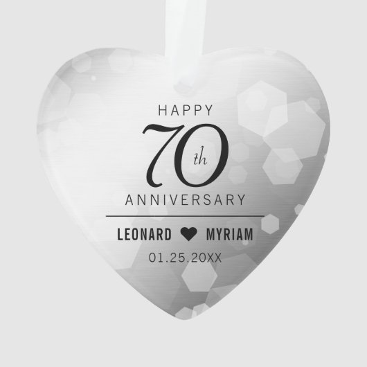 Élégant 70e anniversaire de Mariage Platinum (dos)