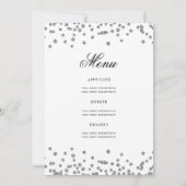 Elégant 70e Anniversaire Menu du programme Argent (Dos)