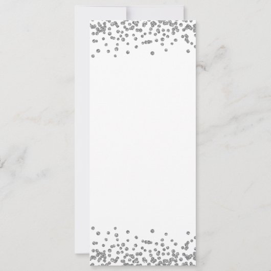 Élégant 70e Anniversaire Programme Argent Confetti (Dos)