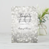 Élégant 70e anniversaire programme Bokeh Argent me (Debout devant)