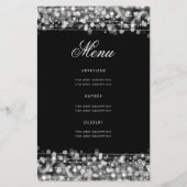 Élégant 70e anniversaire Programme fête Menu Argen (Dos)