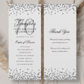 Élégant 70e anniversaire Programme Merci Argent