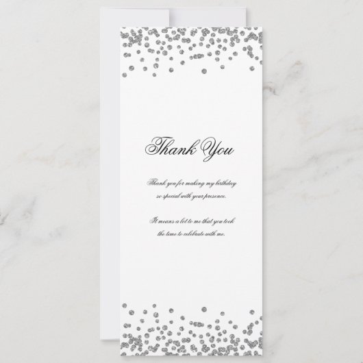 Élégant 70e anniversaire Programme Merci Argent (Dos)