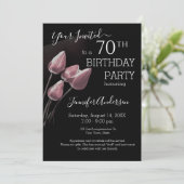 Elegant 70e verjaardag kaart (Staand voorkant)