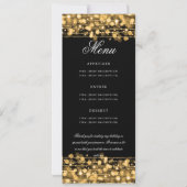 Elegant 70e verjaardag programma Gold Menu + Dank  (Achterkant)