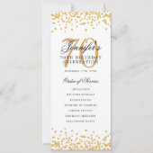 Elegant 70e verjaardag programma Menu Dank U Gold (Voorkant)