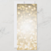 Elegant 70e verjaardagsfeest programma Gold Bokeh (Achterkant)