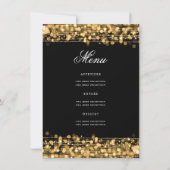 Elegant 70e verjaardagsfeestprogramma Goud met Men Kaart (Achterkant)