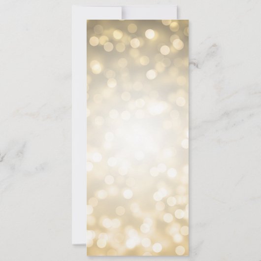 Elegant 70e verjaardagsfeestprogramma Gouden Bokeh Kaart (Achterkant)