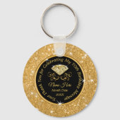 Elegant 70th Birthday Party Favors Personalized Sleutelhanger (Voorkant)
