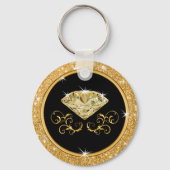 Elegant 70th Birthday Party Favors Personalized Sleutelhanger (Achterkant)