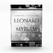 Elegant 70th Platinum Wedding Jubileum Fotoblokken (Voorkant)