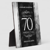 Elegant 70th Platinum Wedding Jubileum Fotoplaat (Zijkant)