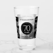 Elegant 70th Platinum Wedding Jubileum Glas (Voorkant)