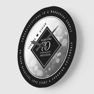 Elegant 70th Platinum Wedding Jubileum Grote Klok