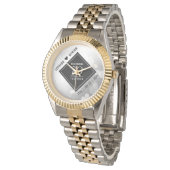 Elegant 70th Platinum Wedding Jubileum Horloge (Gekanteld)