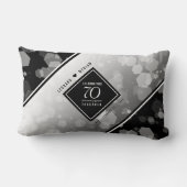 Elegant 70th Platinum Wedding Jubileum Kussen (Achterkant)