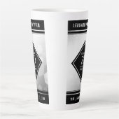 Elegant 70th Platinum Wedding Jubileum Latte Mok (Voorkant)