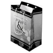 Elegant 70th Platinum Wedding Jubileum Medium Cadeauzakje (Achterkant Gekanteld)