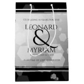 Elegant 70th Platinum Wedding Jubileum Medium Cadeauzakje (Voorkant)