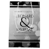 Elegant 70th Platinum Wedding Jubileum Medium Cadeauzakje (Achterkant)