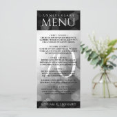 Elegant 70th Platinum Wedding Jubileum Menu (Staand voorkant)