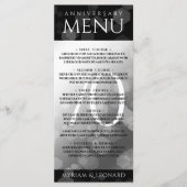 Elegant 70th Platinum Wedding Jubileum Menu (Voorkant)