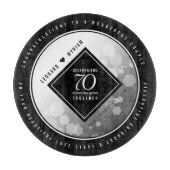 Elegant 70th Platinum Wedding Jubileum Snijplank (Voorkant)