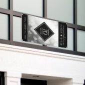 Elegant 70th Platinum Wedding Jubileum Spandoek (Buitenkant Gebouw)