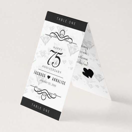 Élégant 75e anniversaire de Mariage de diamant (Front)