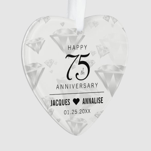 Élégant 75e anniversaire de Mariage de diamant (devant)