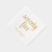 Élégant 75e anniversaire Mariage d'or serviettes à (Droite)