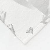 Elegant 75th Diamond Bruiloft Jubileum Fleece Deken (Hoek)