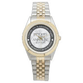 Elegant 75th Diamond Bruiloft Jubileum Horloge (Voorkant)