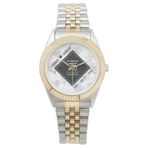 Elegant 75th Diamond Bruiloft Jubileum Horloge