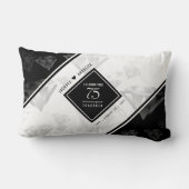 Elegant 75th Diamond Bruiloft Jubileum Kussen (Achterkant)