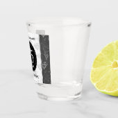 Elegant 75th Diamond Bruiloft Jubileum Shot Glas (Rechts)