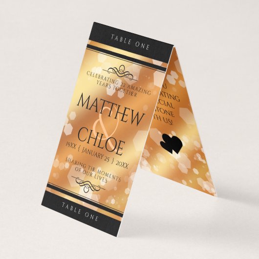 Élégant 7e 22e 49e anniversaire de Mariage de cuiv (Back)