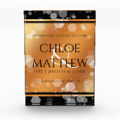 Elegant 7e 22e 49e Copper Wedding Jubileum Fotoblokken (Voorkant)