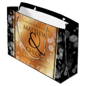 Elegant 7e 22e 49e Copper Wedding Jubileum Groot Cadeauzakje (Achterkant Gekanteld)