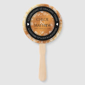 Elegant 7e 22e 49e Copper Wedding Jubileum Handwaaier (Achterkant)