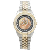 Elegant 7e 22e 49e Copper Wedding Jubileum Horloge (Voorkant)